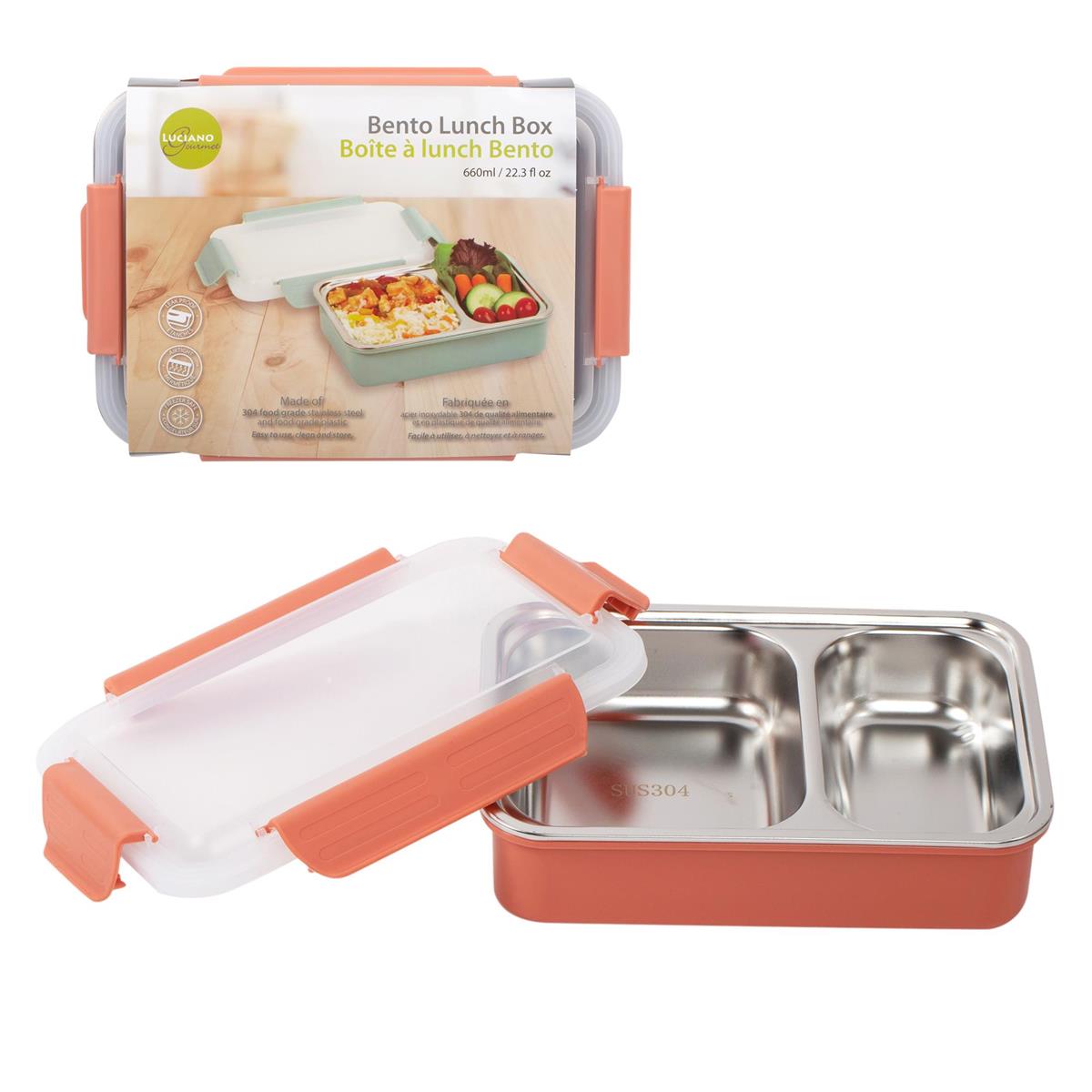 l gourmet bento lunch box w locking lid 22x15 5x6 5cm 70884 image 1