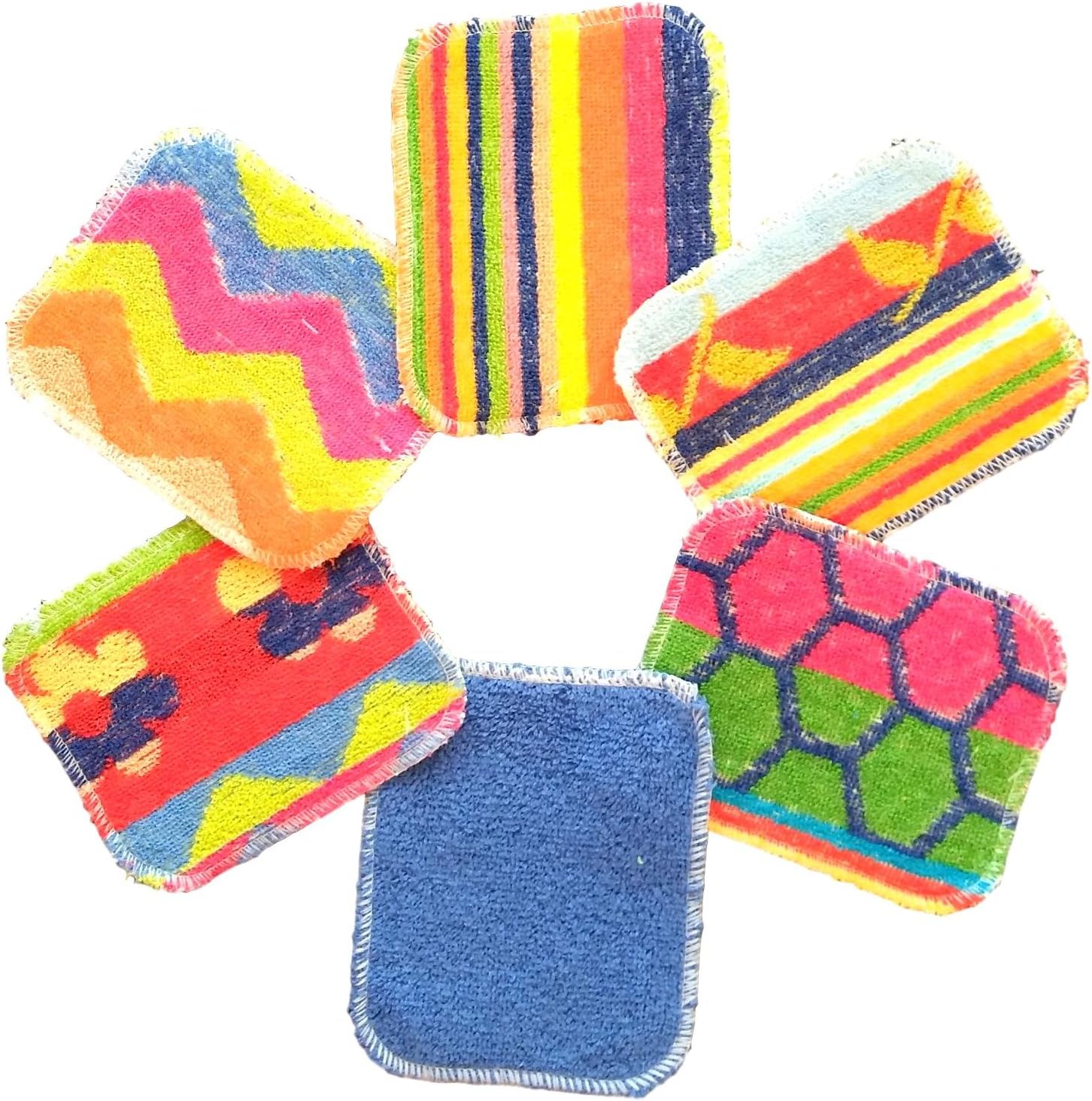 worlds best 2 flat 1 foam pot scrubber assorted colours designs item v m image 2