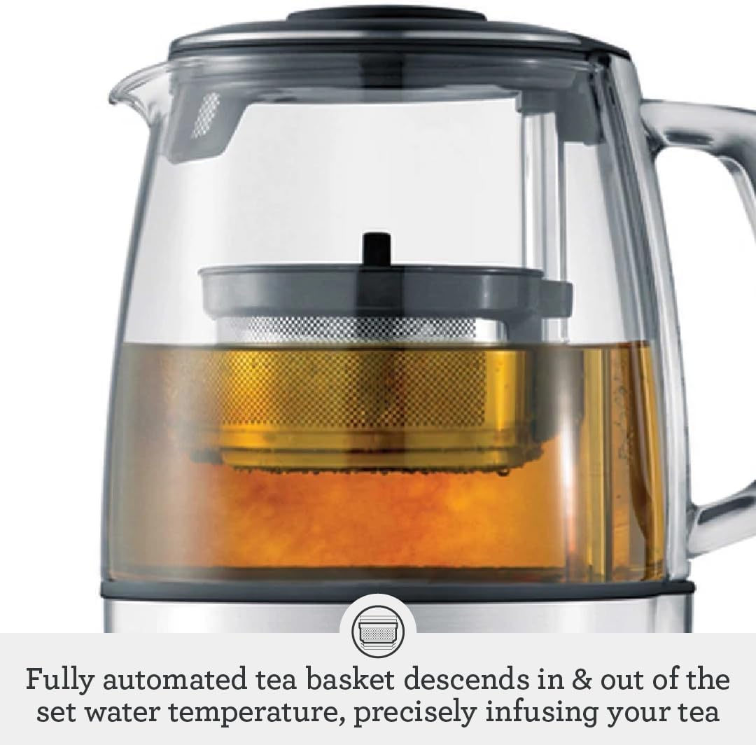 breville btm 800bss the tea maker 1 5l 51oz tea leaf basket glass brushed s s image 2