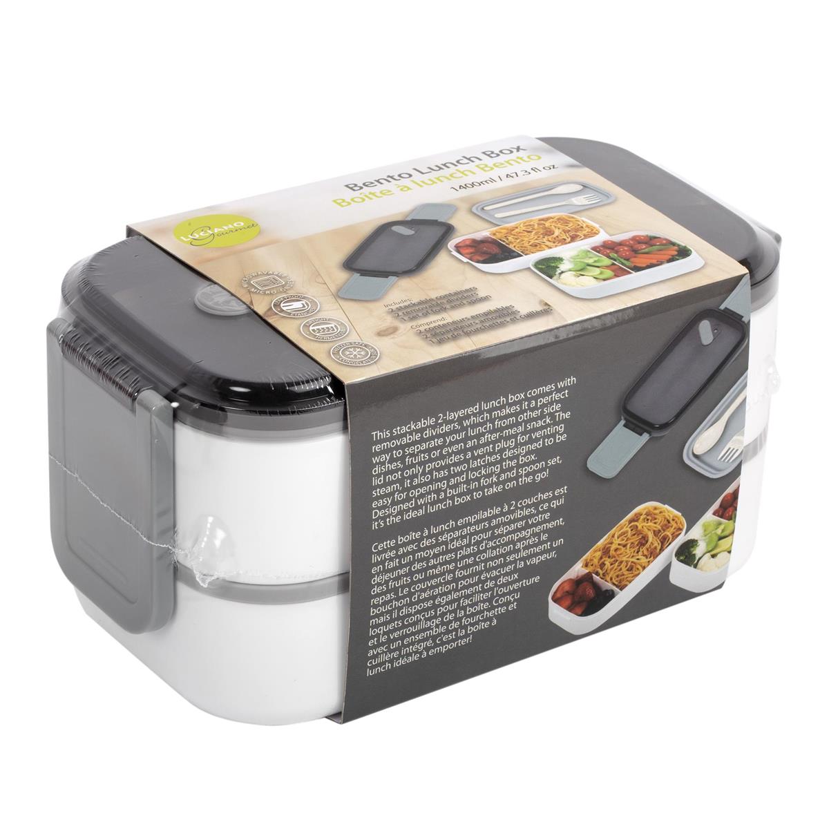 l gourmet bento lunch box 1400ml 12 2x11 3x22cm 70888 image 2