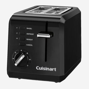 cuisinart toaster 2 slice bagel reheat defrost 7 browning levels black cpt 122bkc image 1