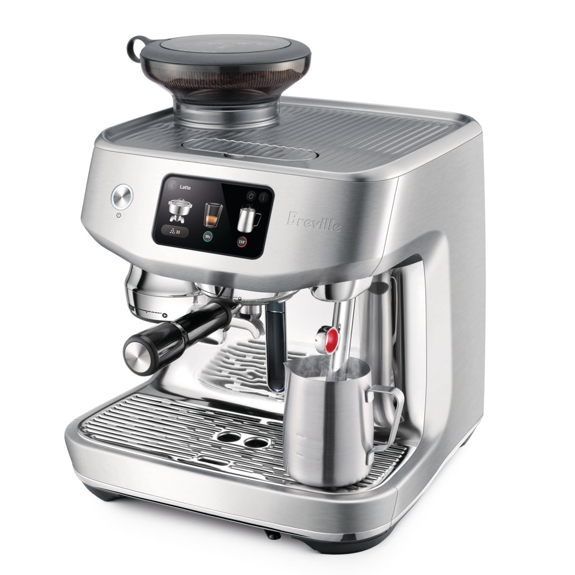 breville bes985bss the oracle® jet espresso maker touch screen thermojet® auto milq™ brushed stainless steel image 2
