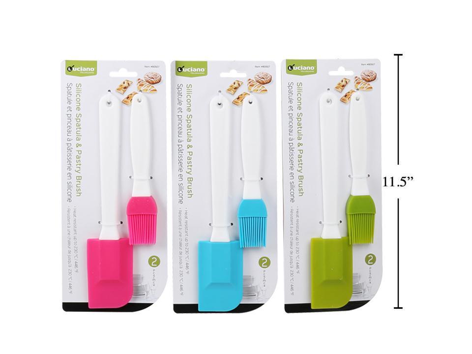 luciano 80507 silicone spatula pastry brush set image 1