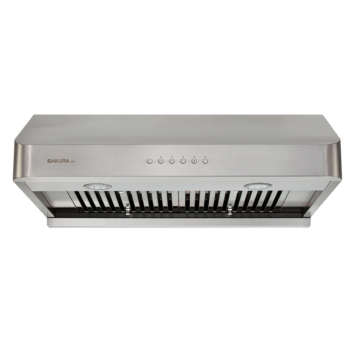 sakura kitchen rangehood 30 wide with baffle filter brushed s s ac motor b51 30hs image 1