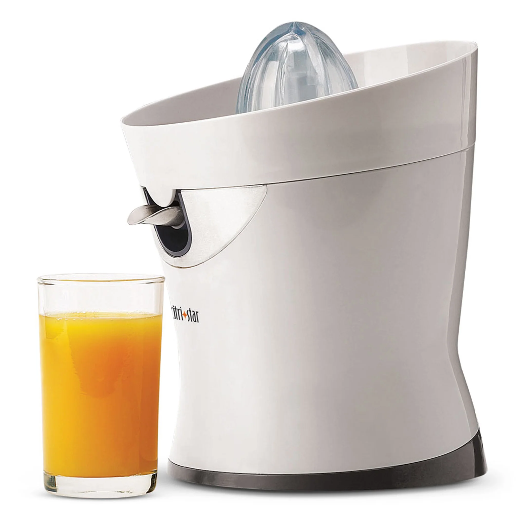 tribest citristar citrus juicer 50w s s screen spout interchangeable reams white cs 1000 a image 1