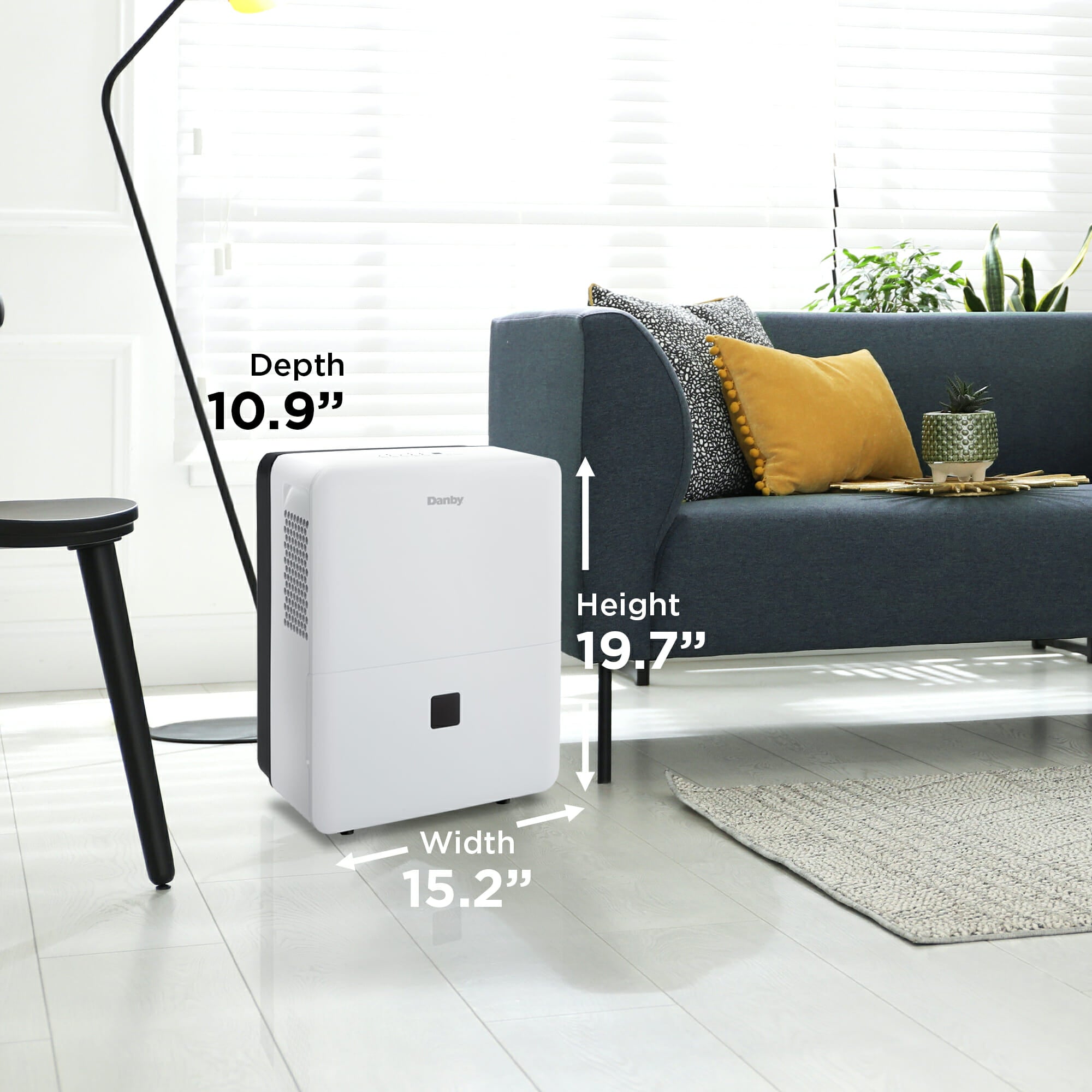 danby dehumidifier 30 pint 14 2 l controls humidity in spaces up to 2 000 sq ft ddr030bjwdb me image 2