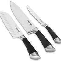 cuisinart acrylic 11 piece knife block set includes 8 chef knife 8 bread knife 8 carving knife 7 santoku knife 5 5 serrated utility knife 5 paring knife 3 5 paring knife 3 birds bea c77ss 11bkc image 2