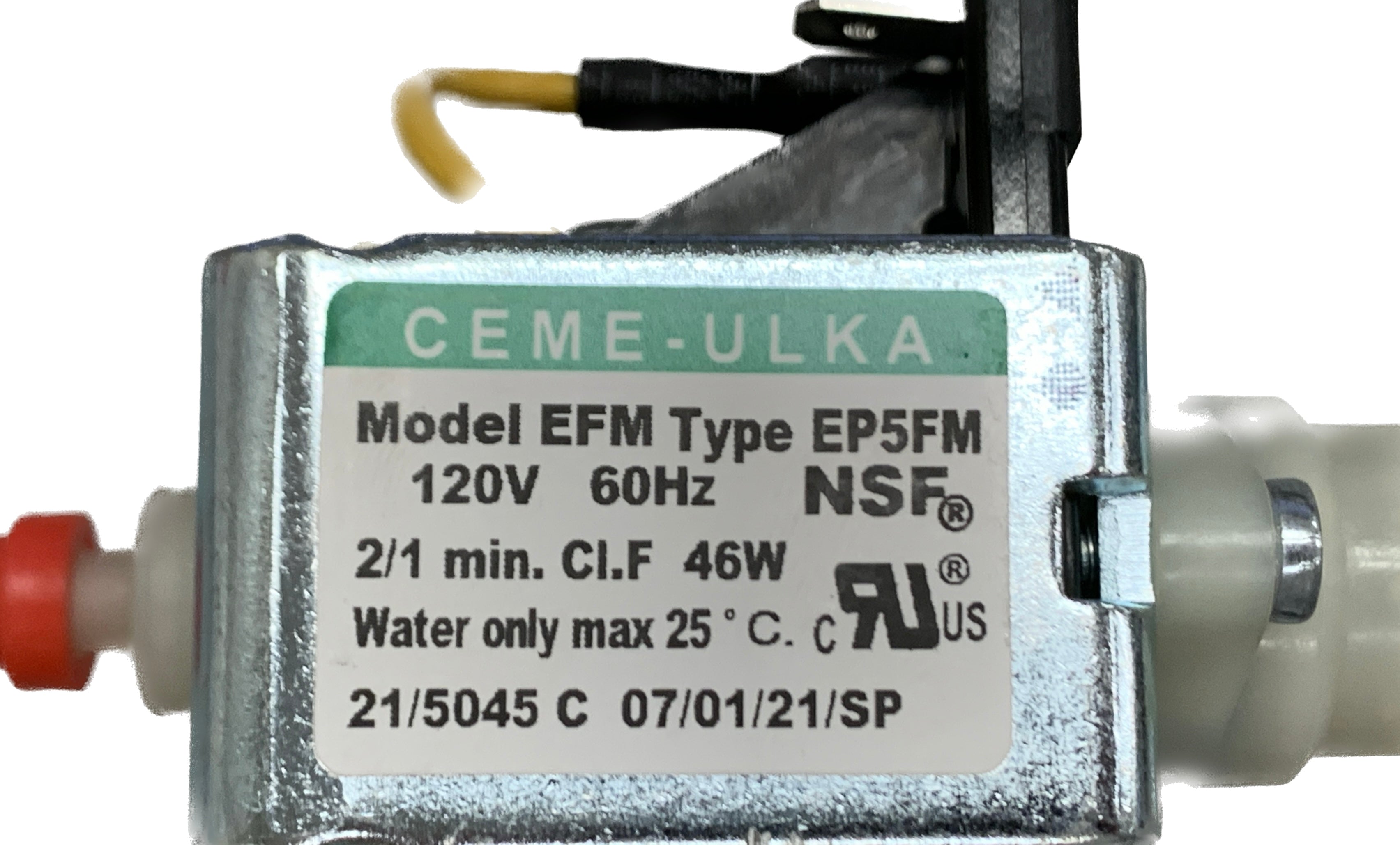 ep5fm 46w ulka water pump with thermostat for espresso makers image 1