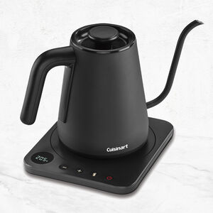 cuisinart cordless gooseneck kettle 1 0l 1200w variable temperature 140 deg 212 deg f s s body w matte black finish gk 1c image 2