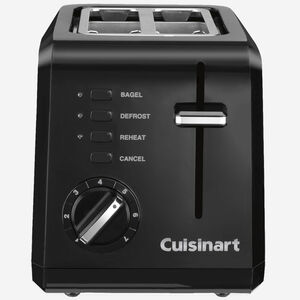 cuisinart toaster 2 slice bagel reheat defrost 7 browning levels black cpt 122bkc image 2