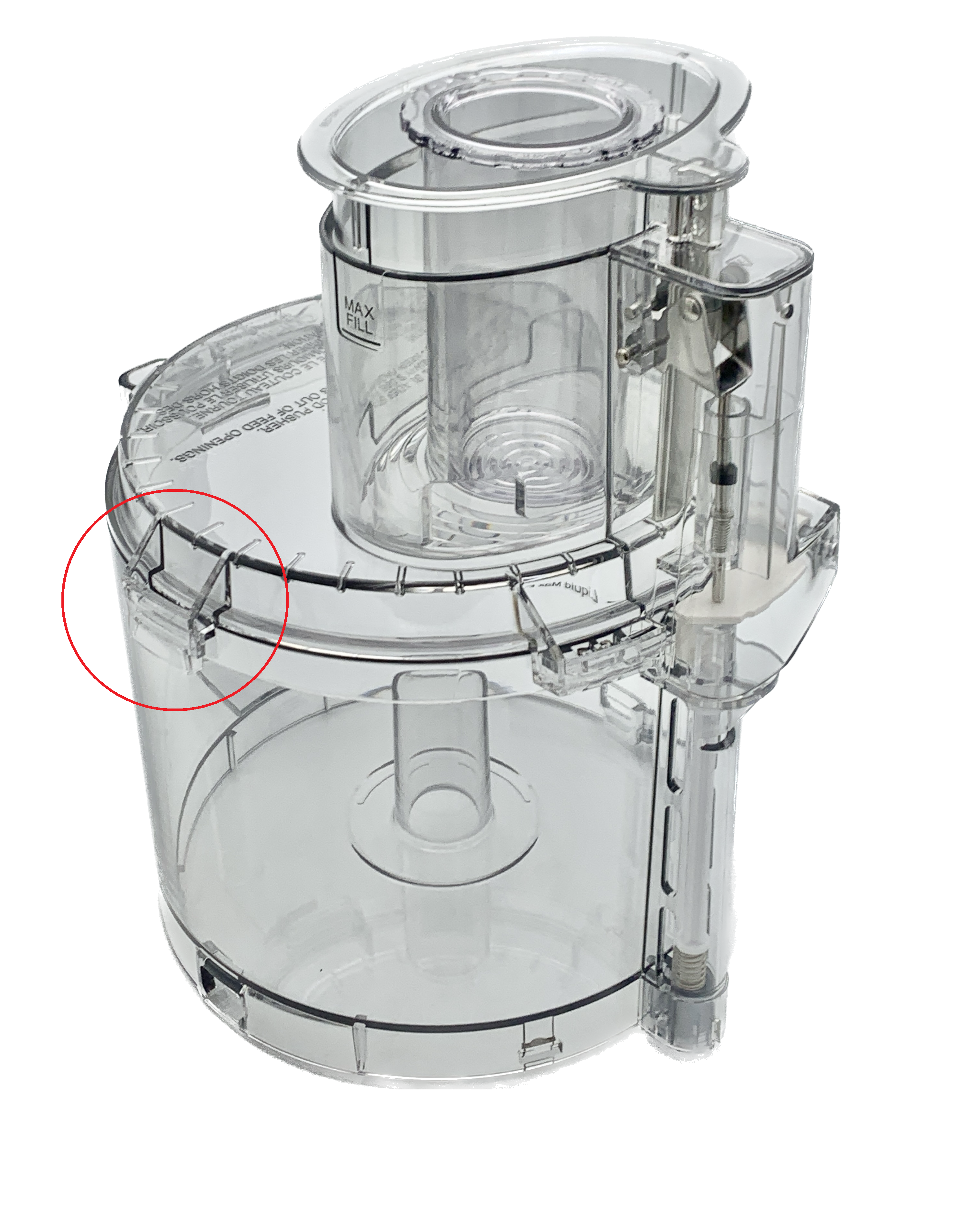 cuisinart work bowl lid tritan with tabs for dfp 14bcnc special order image 2