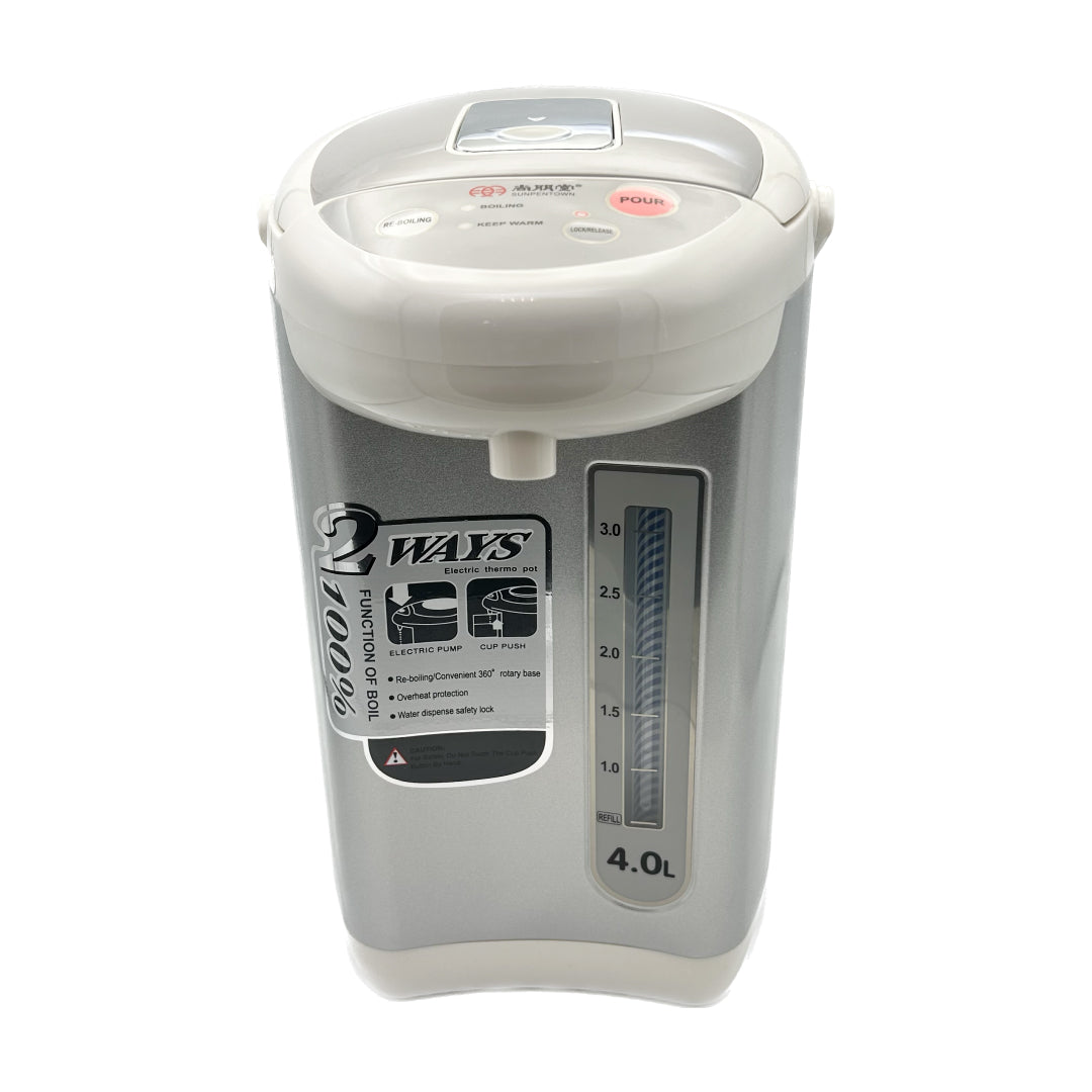 sunpentown hot water pot 4 0l silver sp 4000 image 1