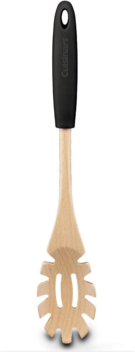 cuisinart pasta server w soft grip nonslip silicone handle beechwood fusion collection ctg sbew psc image 1