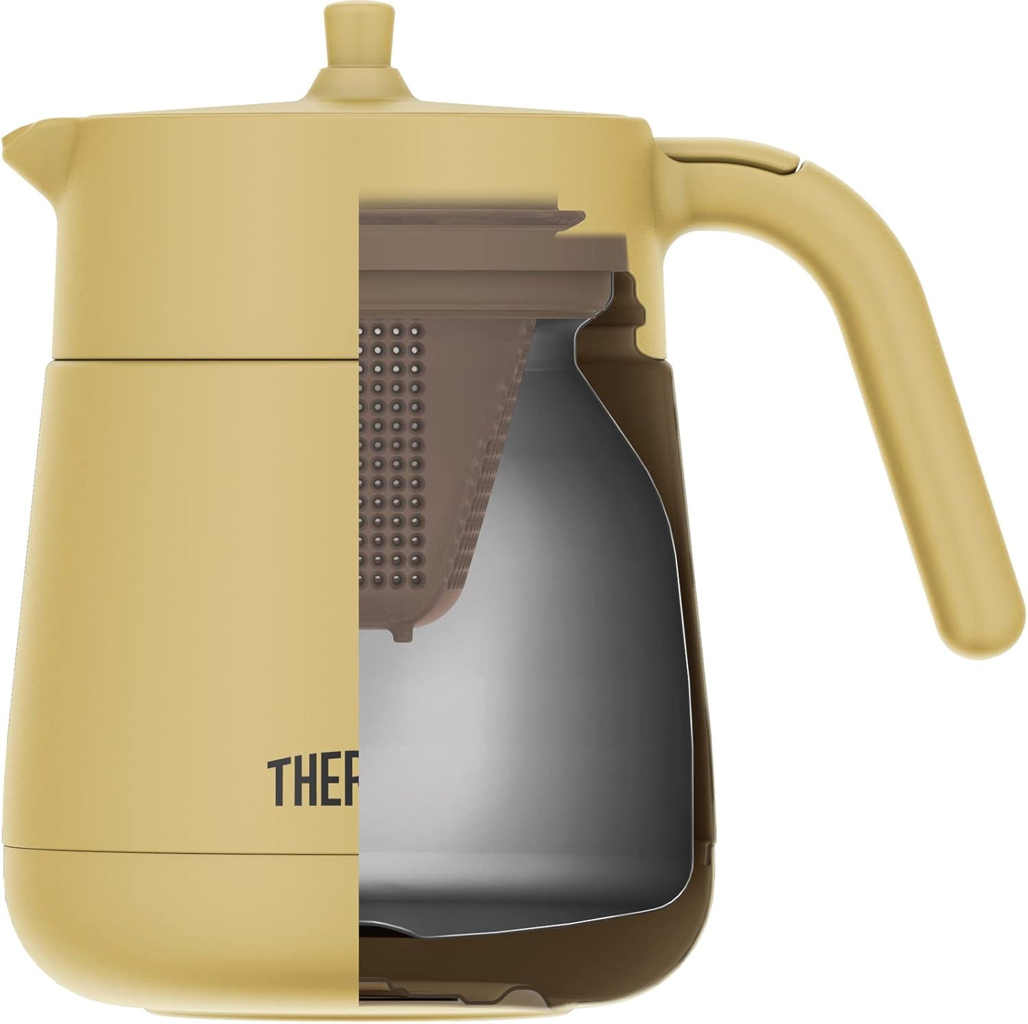 thermos thermal table jug w tea filter 700 ml yellow tte 700 be image 2
