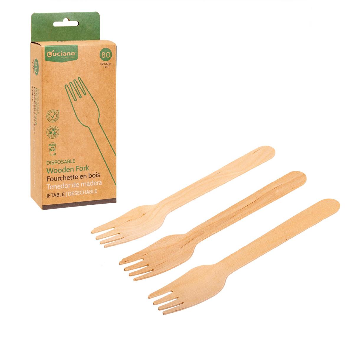 luciano 160mm wooden fork 80pcs 80842 image 1