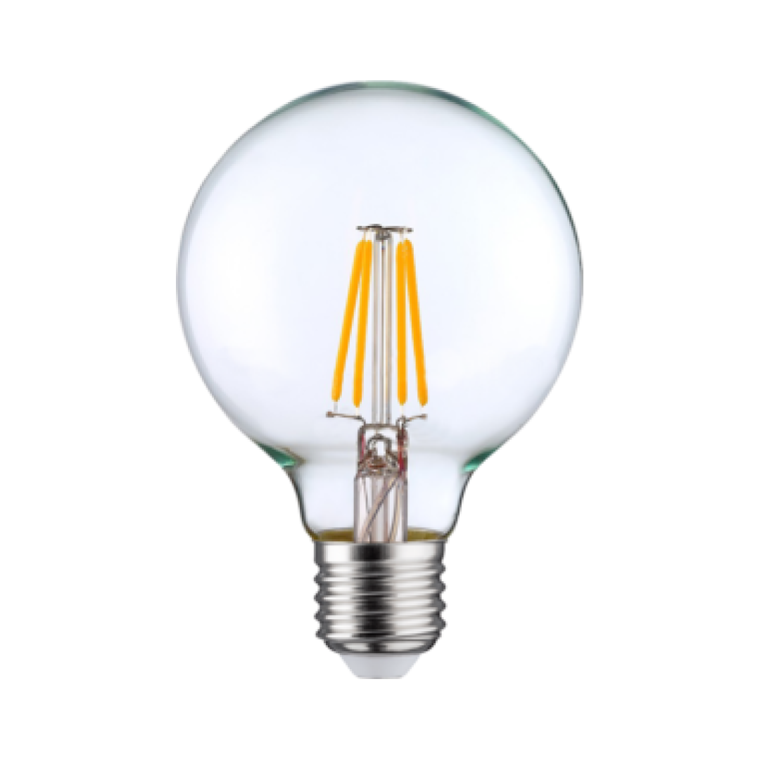 cna led g25 lamp 5w 450 lumens 40w warm white 3000k dimmable led 5wg25 cl image 1