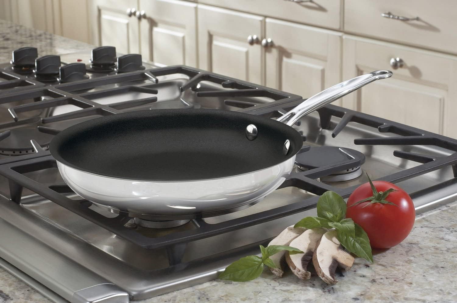cuisinart skillet 10 chefs classic s s body quantanium non stick induction compatible 722 24nssc image 2