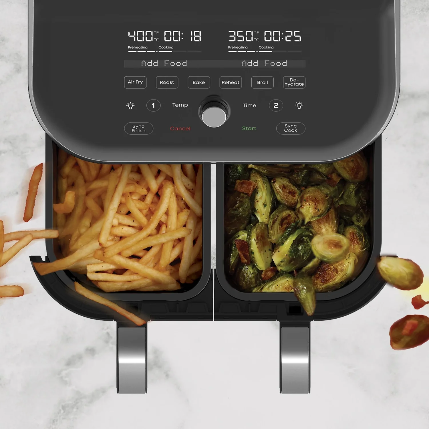 instant pot 140 3118 01 air fryer vortex plus dual 8 0 qt clearcook image 2