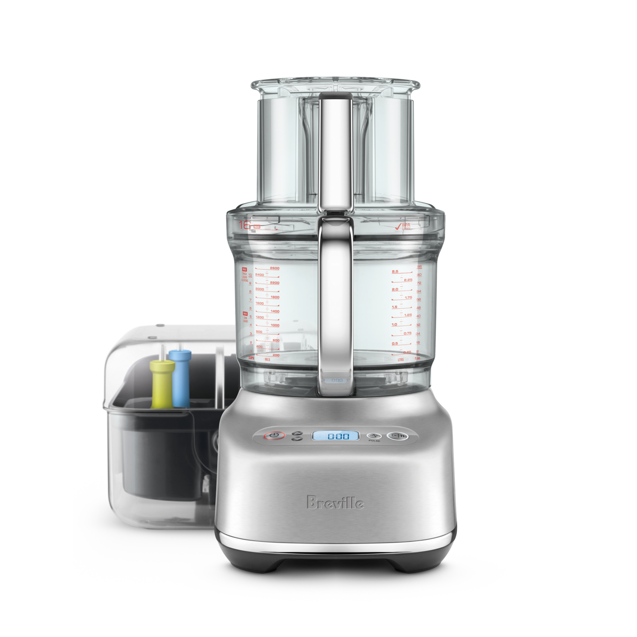 breville the sous chef 16 food processor bfp810bss 16 cup 2 5 cup mini bowl 1450w brushed stainless steel image 1