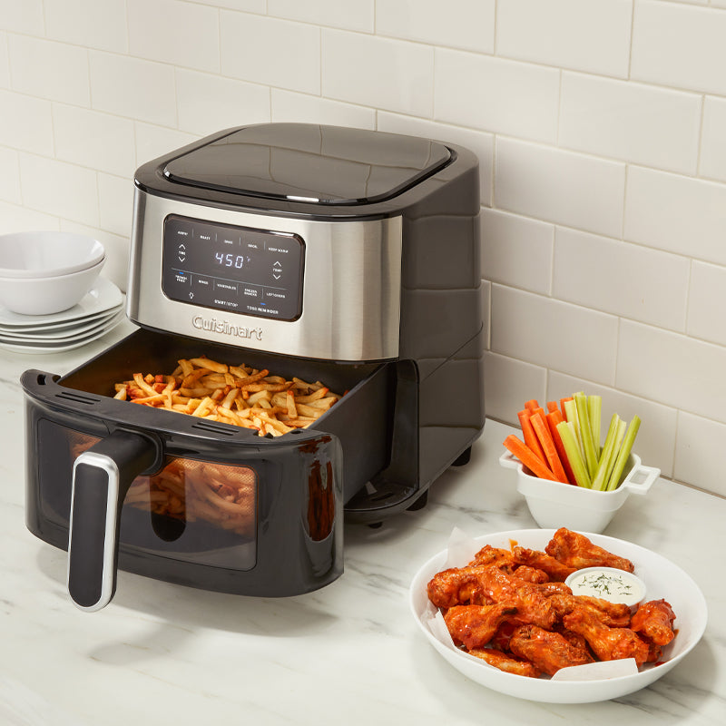 cuisinart air fryer 6 quart 5 7 l 1800w digital display w 5 air fry presets air 200c image 2