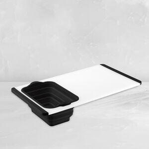 cuisinart cutting board with colander 20 50cm cutting board 2 5 qt 2 8 l collapsible silicone colander ctg 00 cbcc image 1