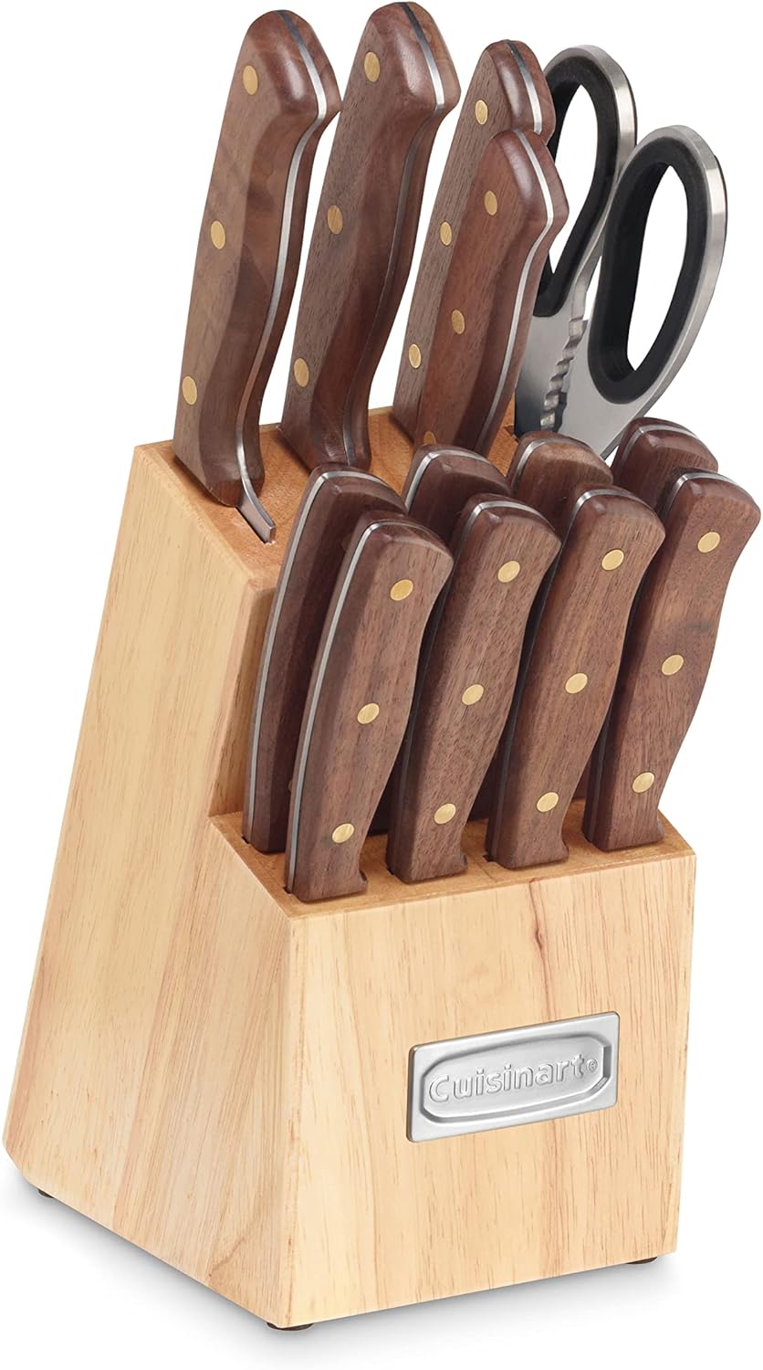 cuisinart knife block set 14pc triple rivit c55w 14pcbc image 1