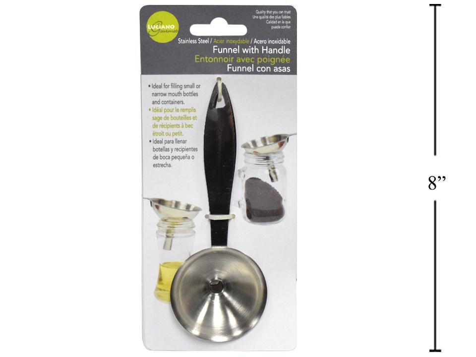 l gourmet 70698 s s oil funnel with handle image 1