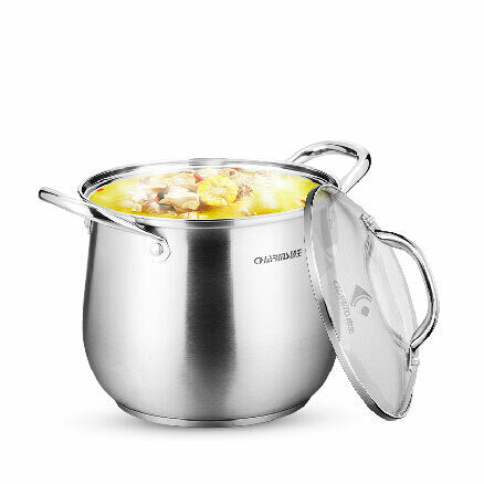 charms stainless steel high pot with glass lid 24jrc20 24cm image 1
