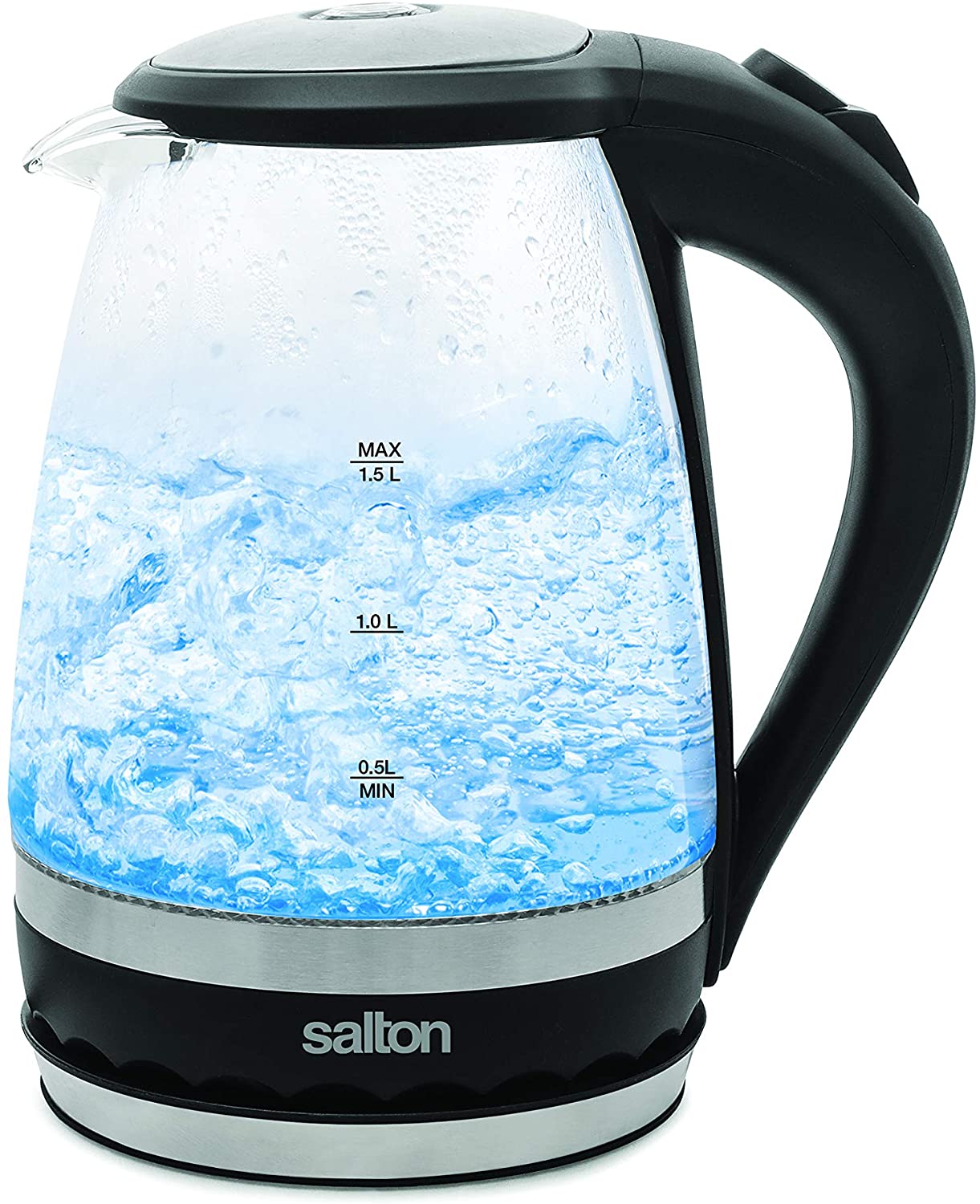 salton cordless kettle 1 5l 1100w glass body w black trim gk 1831 image 1
