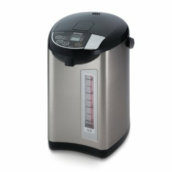 tiger electric water boiler and warmer pdua50u 5 0l stainless black image 1