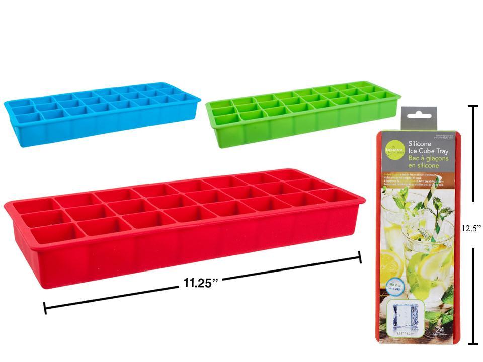 luciano gourmet silicone ice cube tray 3 x 8 18 5x11 7x 3 5cm 70471 image 1