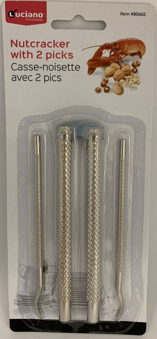 luciano housewares nutcracker with 2 picks 80465 image 1