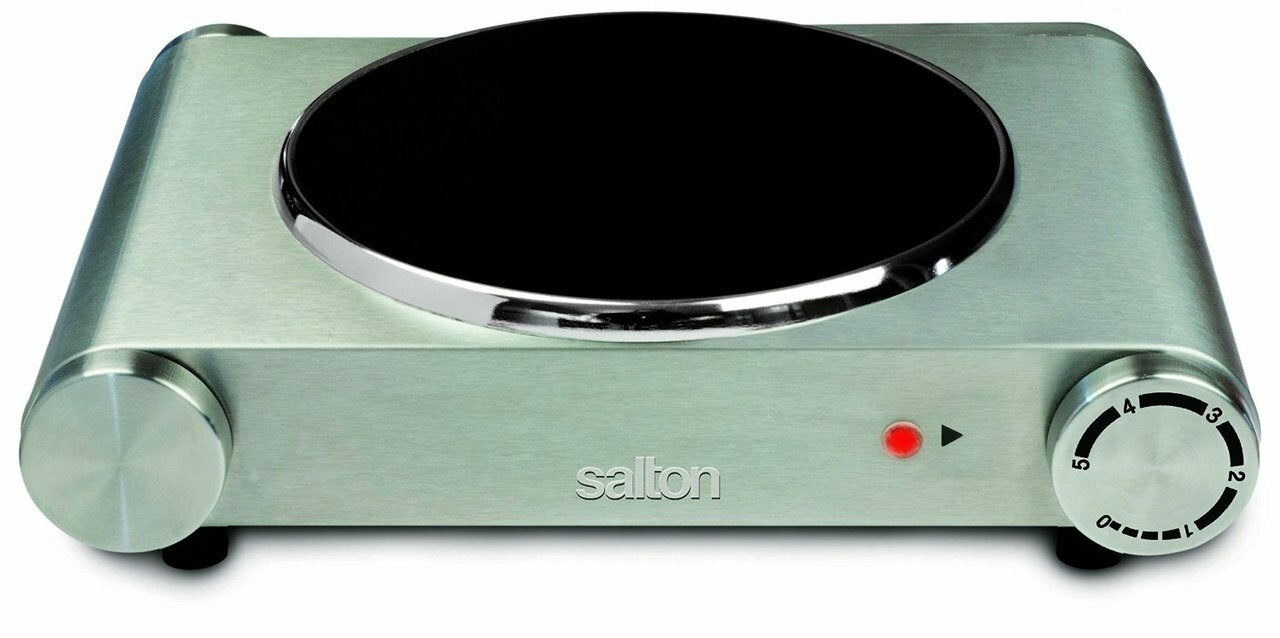 salton single burner infrared cooking range hp1502 1200w stainless steel image 1