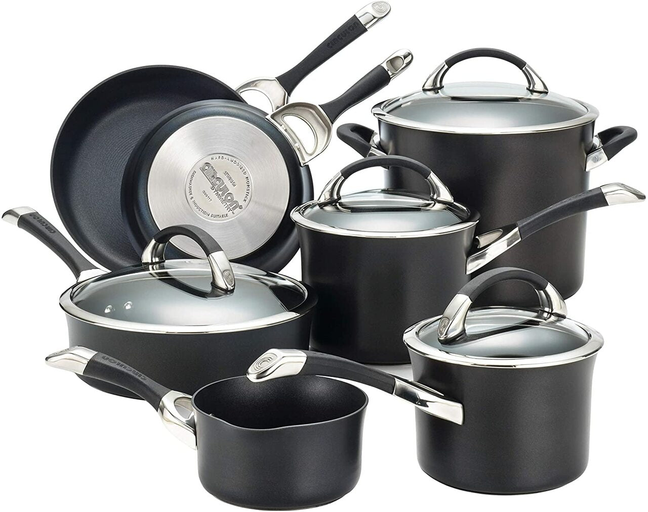 circulon symmetry hard anodized non stick cookware 11 piece set 87376 image 1