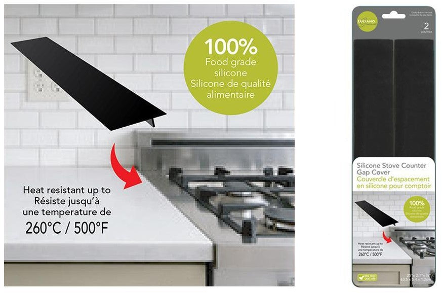 l gourmet 70767 2 pc counter stove gap cover silicone 25l image 1