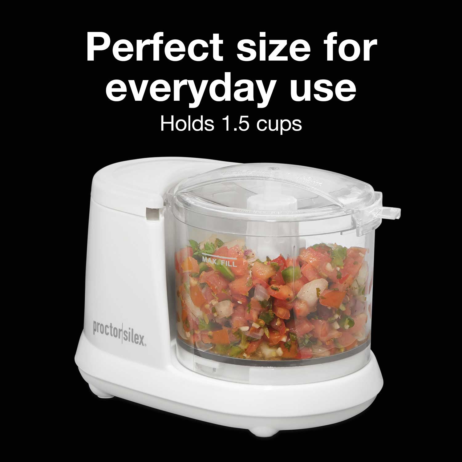 proctor silex chopper 1 5 cup white 72500ps image 2