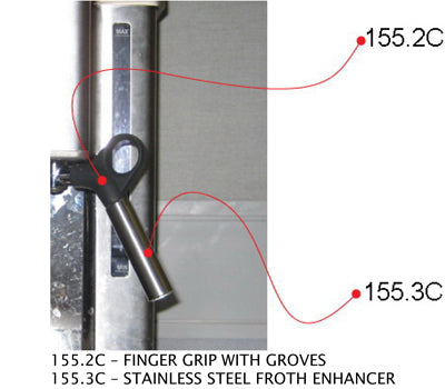 breville sp0010719 repl finger grip with grooves new style for esp8xl special order image 2