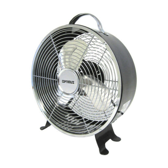optimus drum fan 10 retro black metal f 6310bk image 2