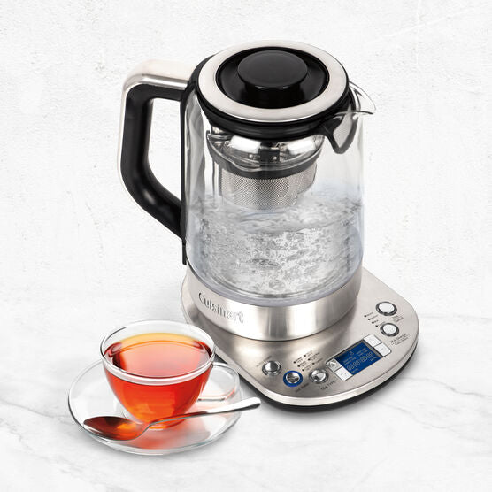 cuisinart tea steeper amp kettle 1500w 1 0l tea 1 0l water s s amp glass body tea 200c image 1