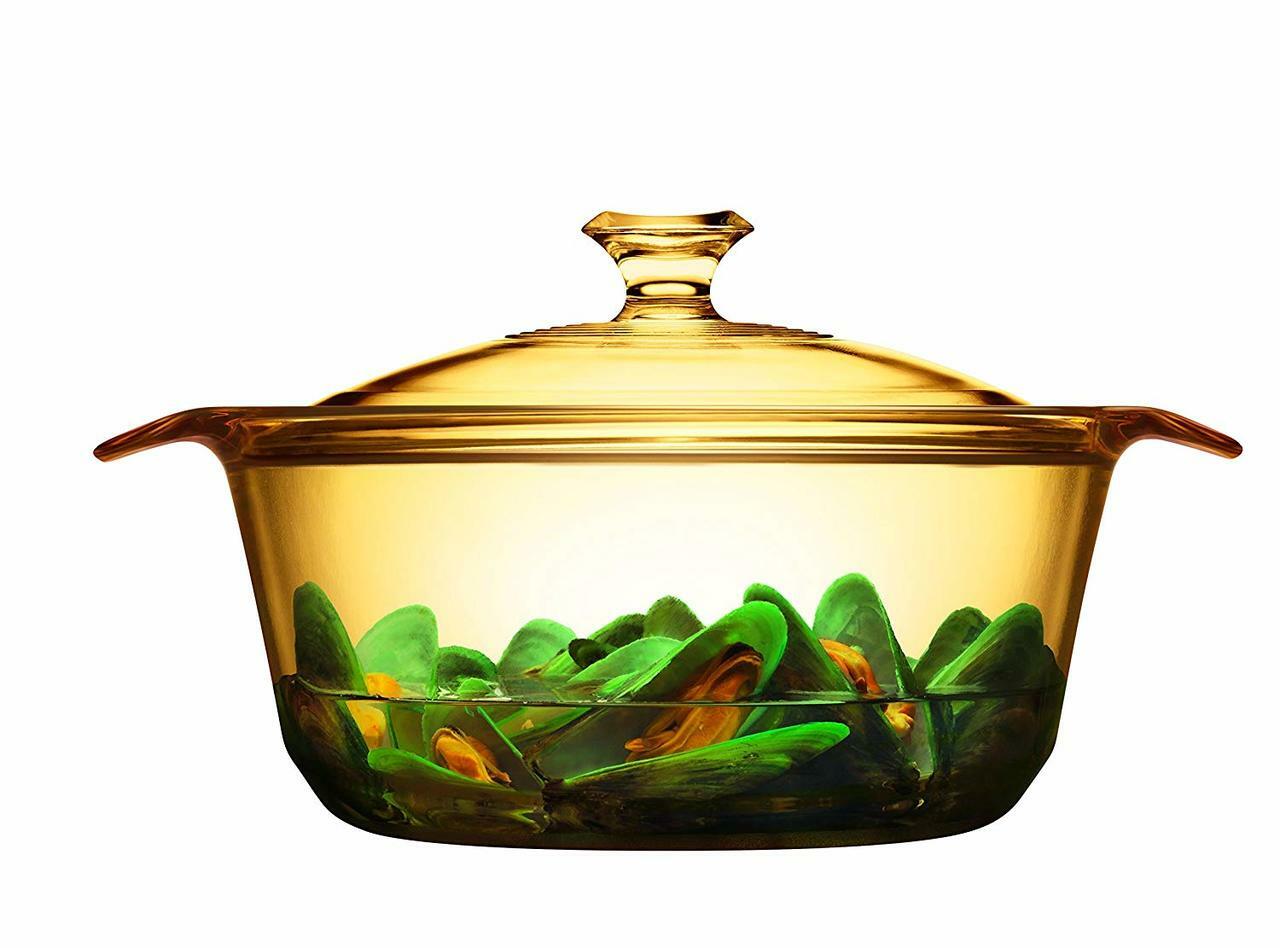 visions flair glass casserole vsf28 2 8l with glass cover image 2