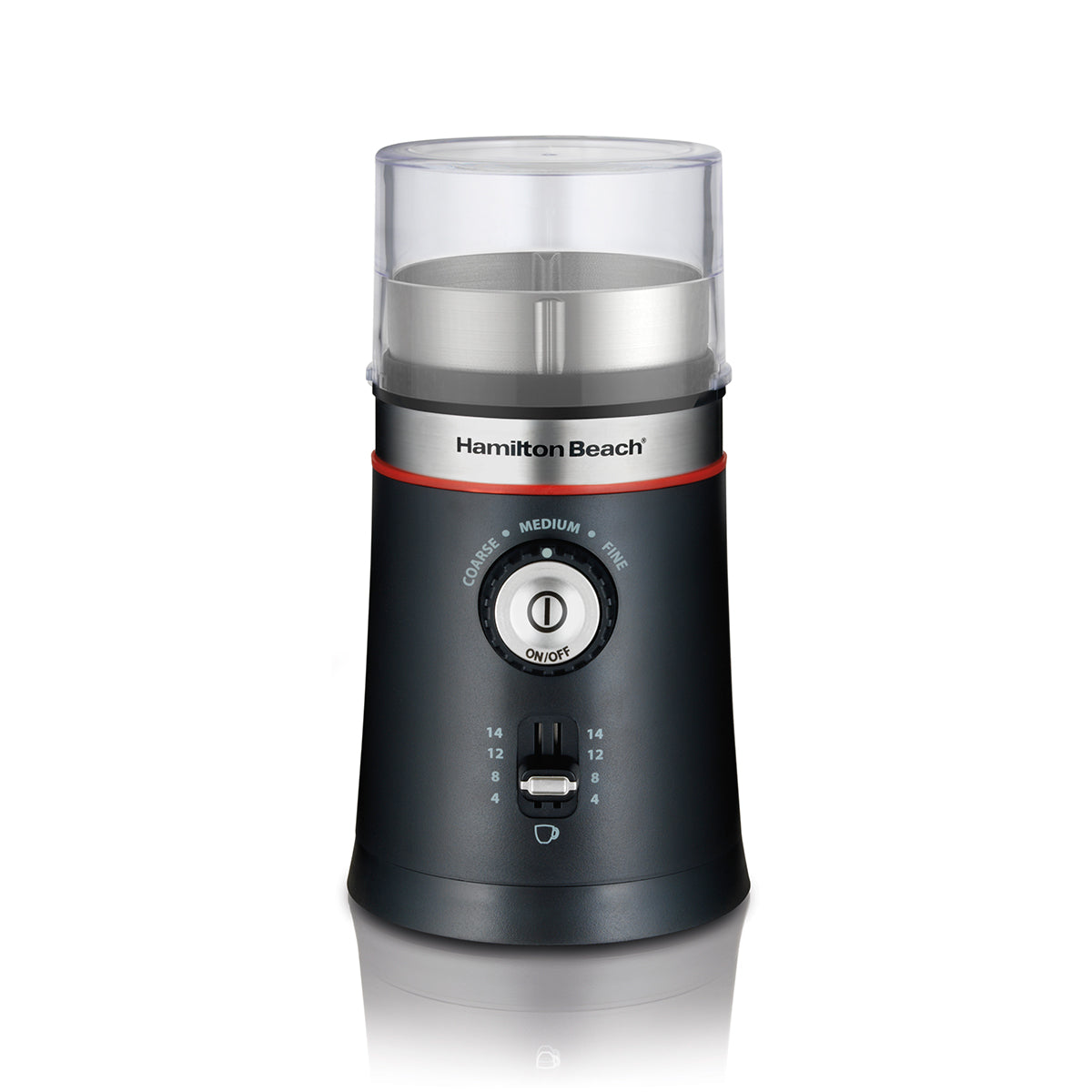 hamilton beach coffee grinder 14 cup s s bowl black 80393c image 1