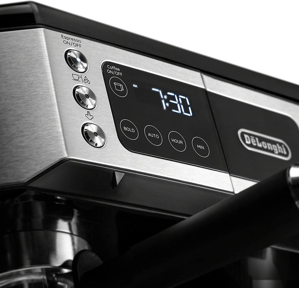 delonghi combination pump espresso amp drip coffee maker 10 cup glass carafe com532 image 2