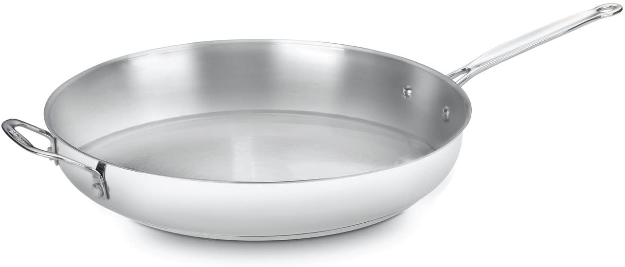 cuisinart chefs classic skillet w helper handle 36cm stainless steel 722 36h image 1