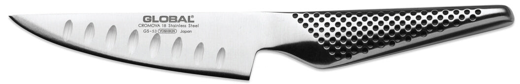 global kitchen knife 71gs55 12cm oriental santoku knife fluted image 1