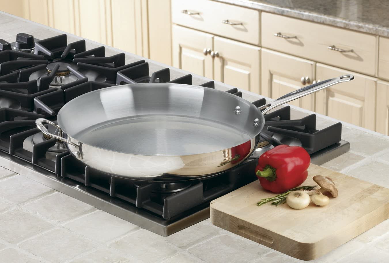cuisinart chefs classic skillet w helper handle 36cm stainless steel 722 36h image 2