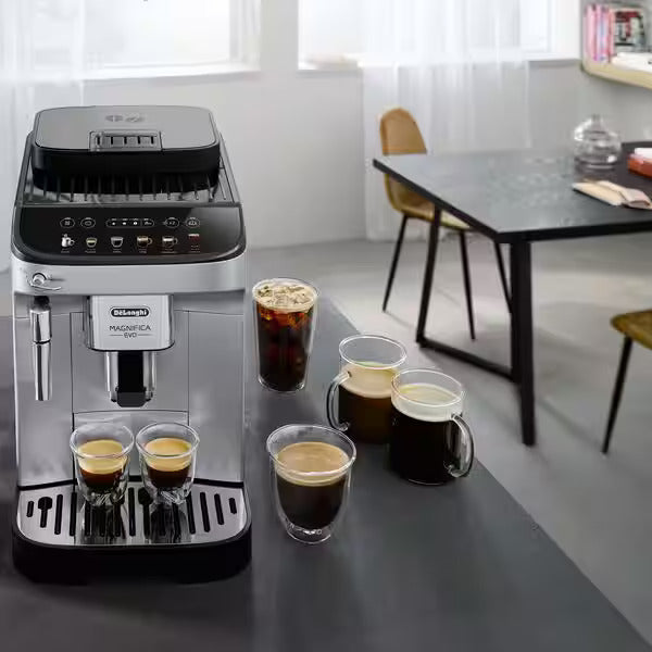 delonghi magnifica evo automatic espresso maker with 6 one touch recipes silver amp black ecam29043sb image 3
