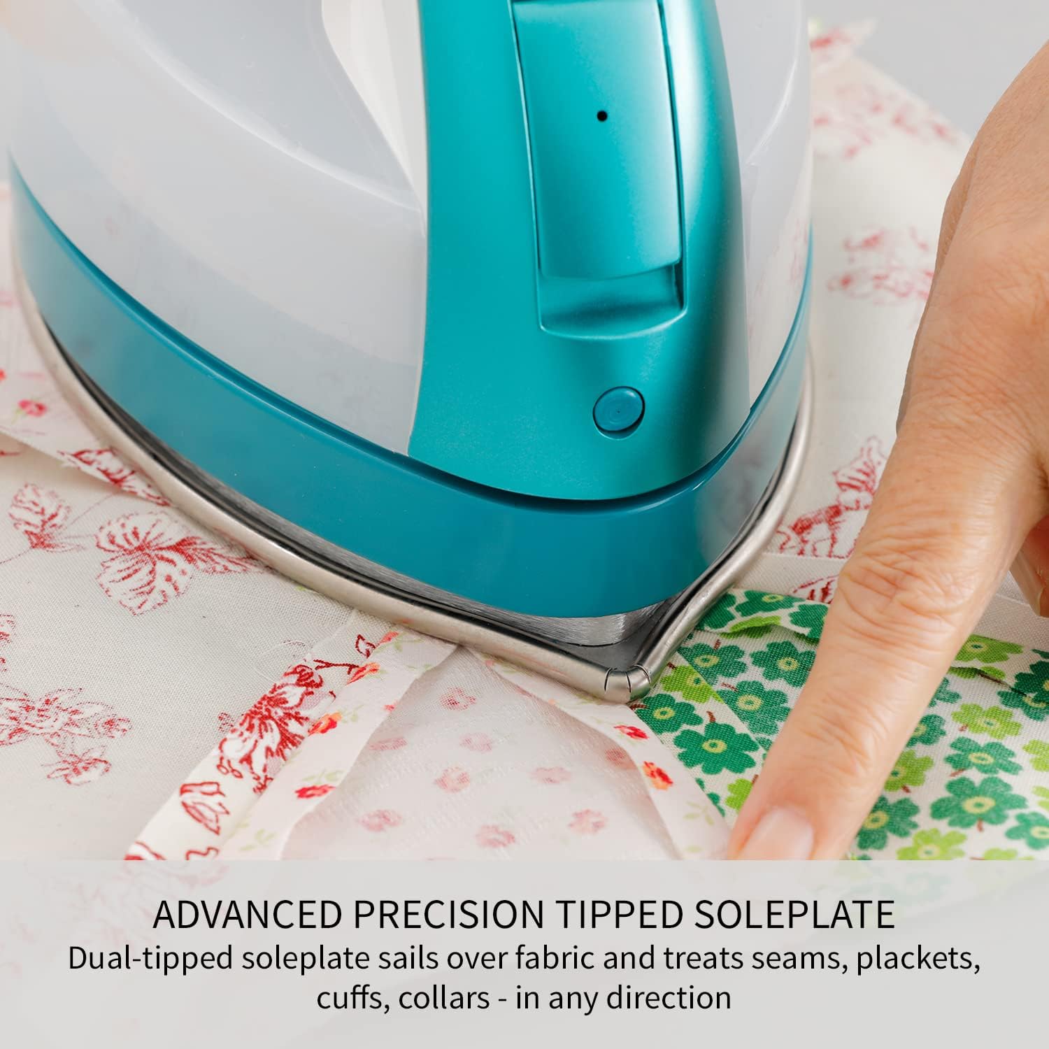 panasonic cordless iron 360 quick cordless nickel coated stainless steel soleplate with vertical steam 1500w blue amp white ni ql1000 image 3