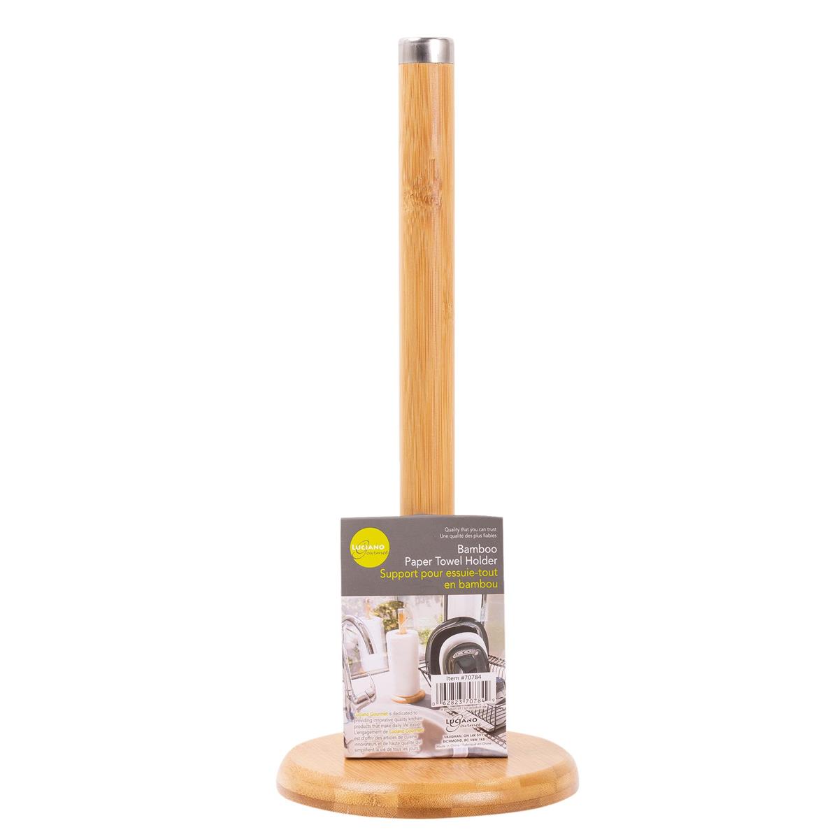 l gourmet bamboo paper towel holder 70784 image 2