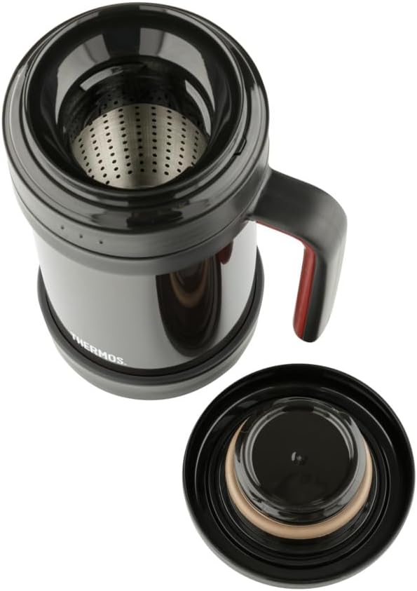 thermos thermal mug with tea strainer 500ml black tcmf 501 bk image 3