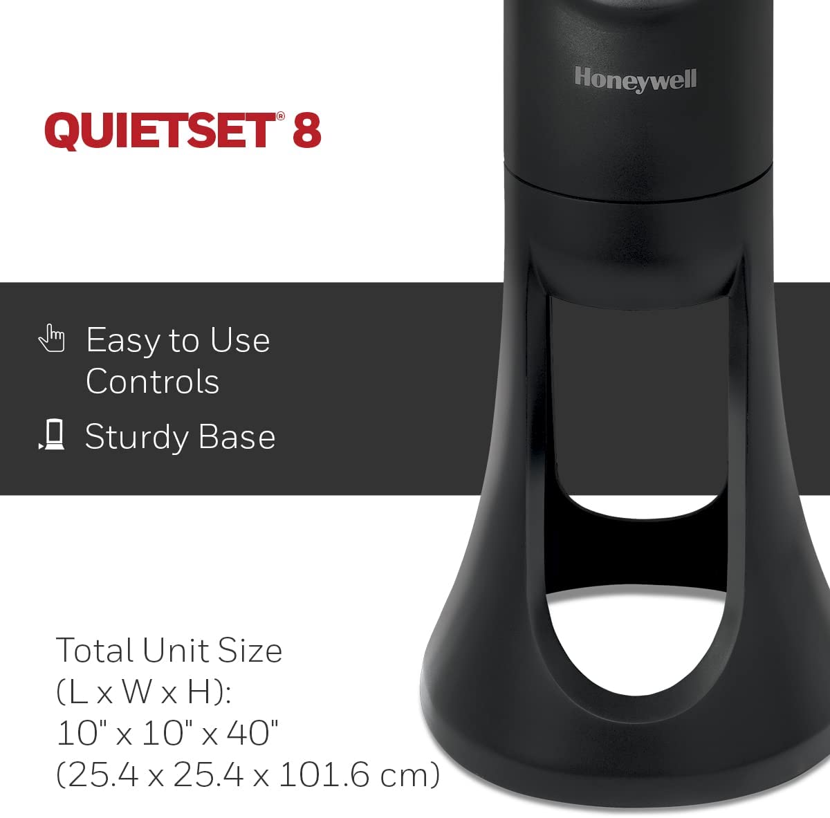 honeywell tower fan 40 8 speed quietset8 with timer remote control hyf290bcm1 image 9